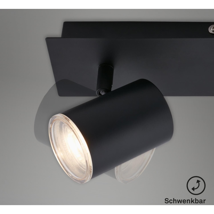Briloner  10476221 - Vannas istabas starmetis 2xGU10/5W/230V IP44 melna