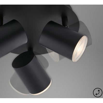 Briloner 10476229 - Vannas istabas starmetis 3xGU10/5W/230V IP44 melna