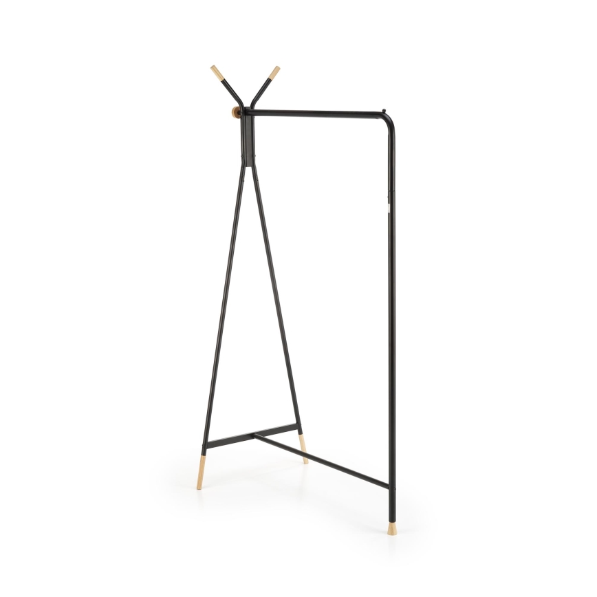 Brīvi stāvošs drēbju pakaramais CHENE, 165 x 91 cm, melns