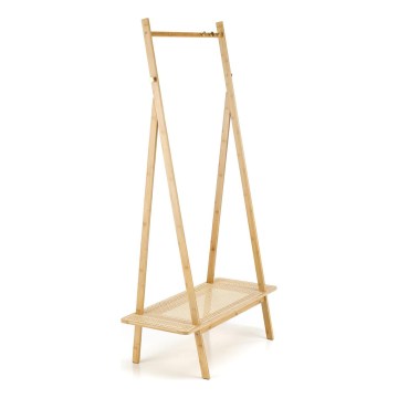 Brīvi stāvošs drēbju pakaramais LEGNO 168x68 cm, rotangs