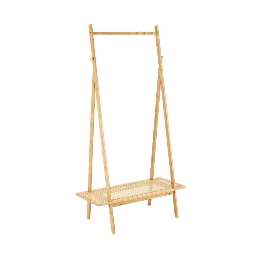 Brīvi stāvošs drēbju pakaramais LEGNO 168x68 cm, rotangs