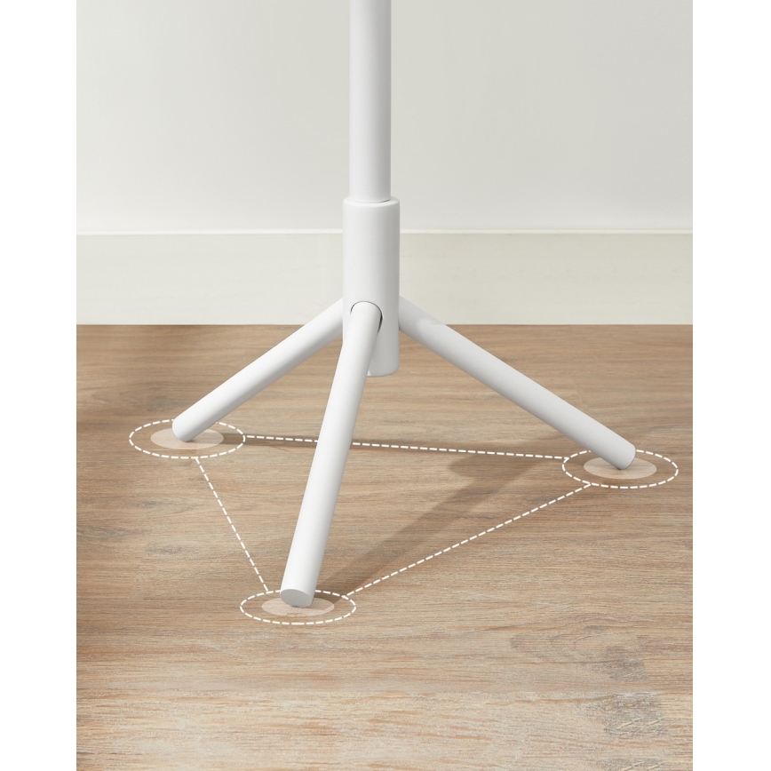 Brīvi stāvošs drēbju pakaramais LINEA, balts