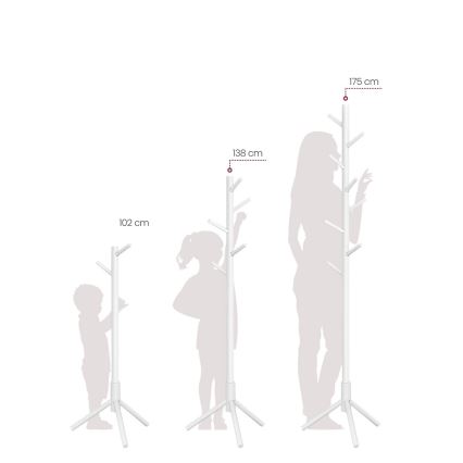 Brīvi stāvošs drēbju pakaramais LINEA, balts