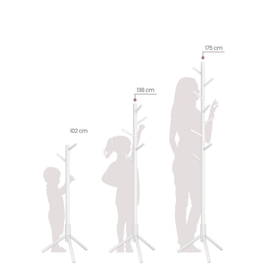 Brīvi stāvošs drēbju pakaramais LINEA, balts