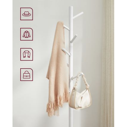 Brīvi stāvošs drēbju pakaramais LINEA, balts