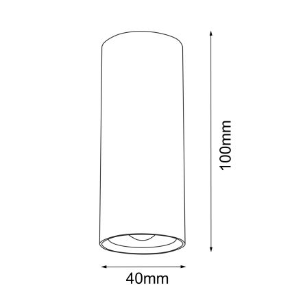 Brosline - Virziena gaismeklis 1xGU10/4W/230V melns