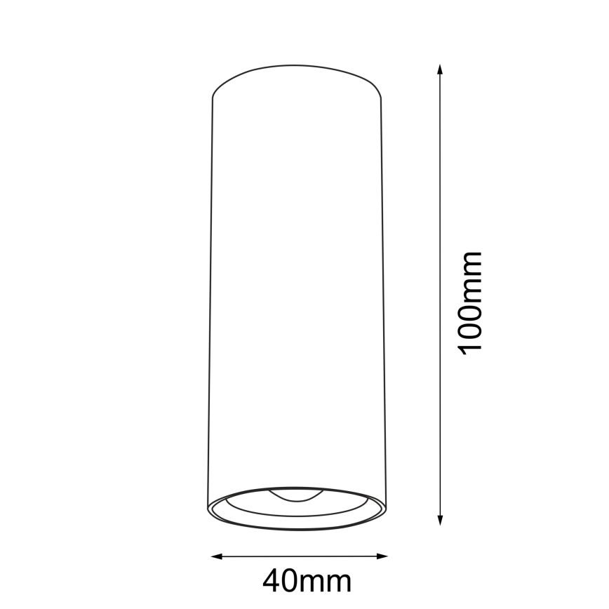 Brosline - virziena gaismeklis 1xGU10/4W/230V, balts
