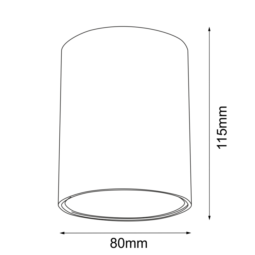 Brosline - Virziena gaismeklis 1xGU10/10W/230V balts