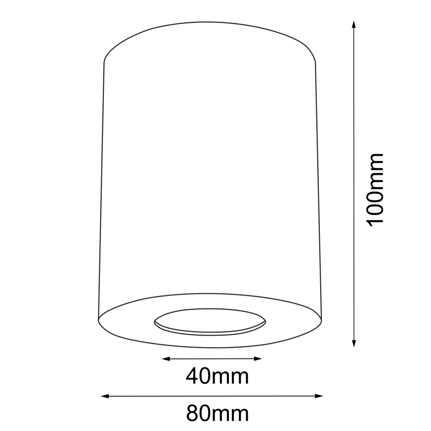 Brosline - Vannas istabas virziena gaismeklis 1xGU10/10W/230V IP44 balts