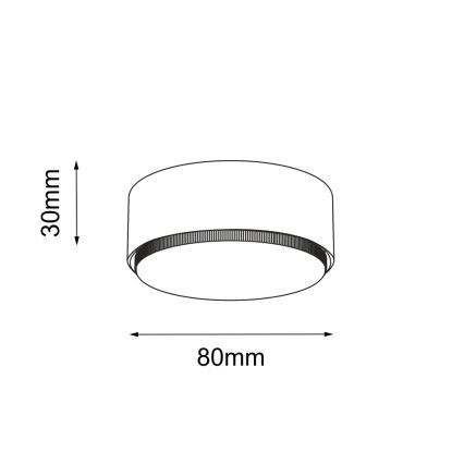 Brosline - Virziena gaismeklis 1xGX53/9W/230V balts
