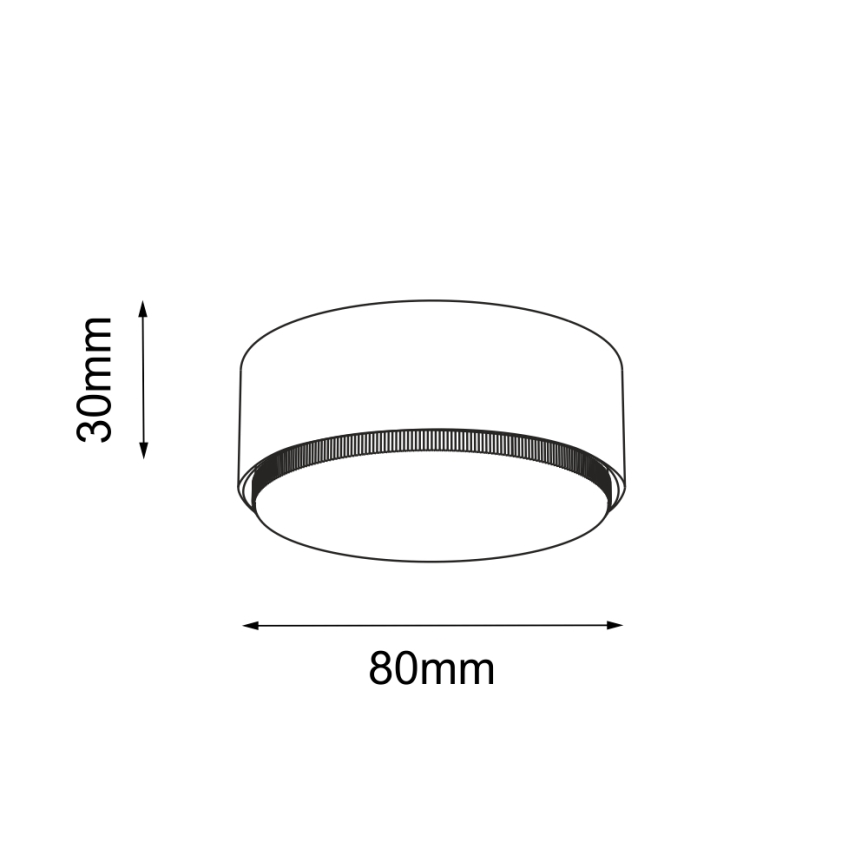 Brosline - Virziena gaismeklis 1xGX53/9W/230V balts