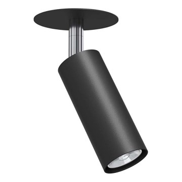 Brosline - Griestu iebūvējamais virziena gaismeklis 1xGU10/4W/230V melns