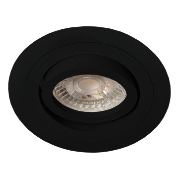 Brosline - Iebūvējamais griestu gaismeklis 1xGU10/10W/230V melns