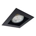 Brosline - iebūvējamais griestu gaismeklis 1xGU10/10W/230V melns