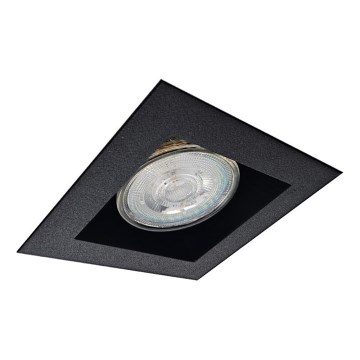 Brosline - iebūvējamais griestu gaismeklis 1xGU10/10W/230V melns