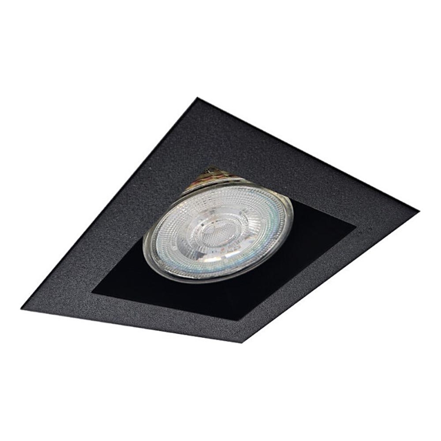 Brosline - iebūvējamais griestu gaismeklis 1xGU10/10W/230V melns