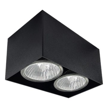 Brosline - punktgaismeklis 2xGU10/10W/230V melns