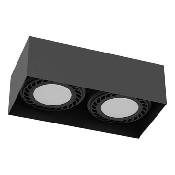 Brosline - punktveida gaismeklis 2xGU10/18W/230V melns
