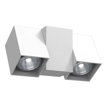 Brosline - Sienas spotgaismeklis 2xGU10/10W/230V balts