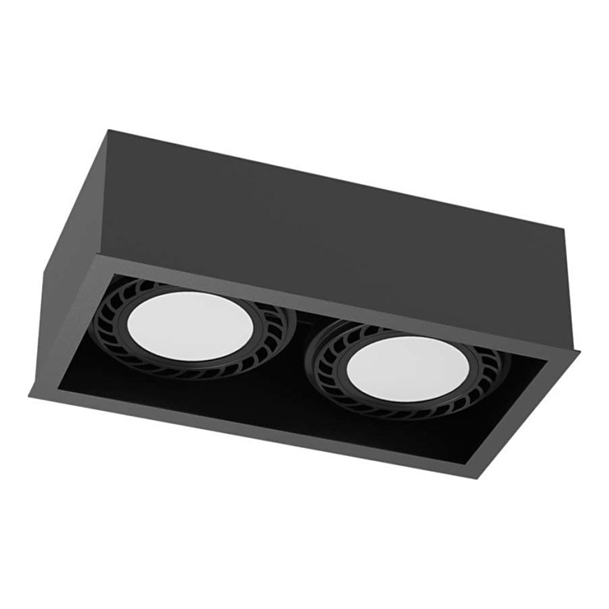 Brosline - Virziena gaismeklis 2xGU10/18W/230V melns