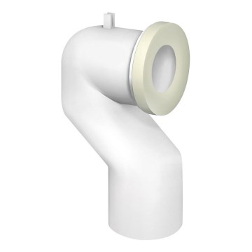 Bruckner - 90° tualetes poda savienotājs Offset 11 cm balta