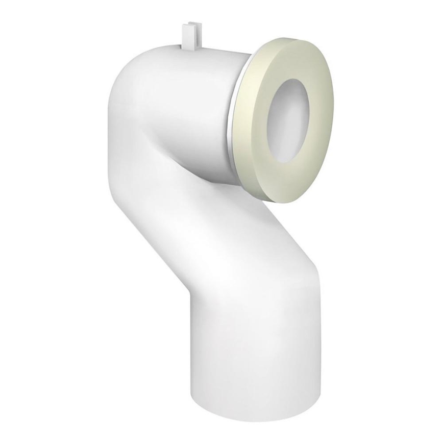 Bruckner - 90° tualetes poda savienotājs Offset 11 cm balta