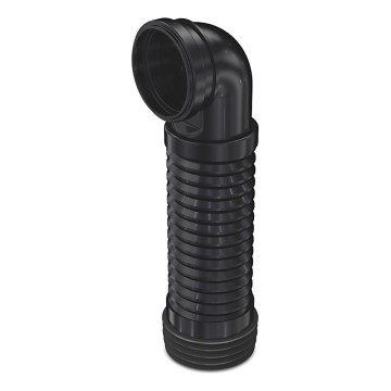 Bruckner - Elastīgs pie sienas stiprināma tualetes poda savienotājs 90° 20,5-37 cm melna