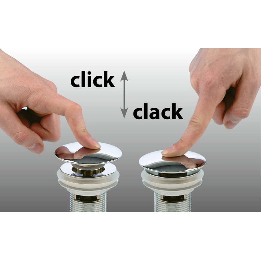 Bruckner - Izlietnes noteka CLICK-CLACK d. 6,3 cm nerūsējošs tērauds