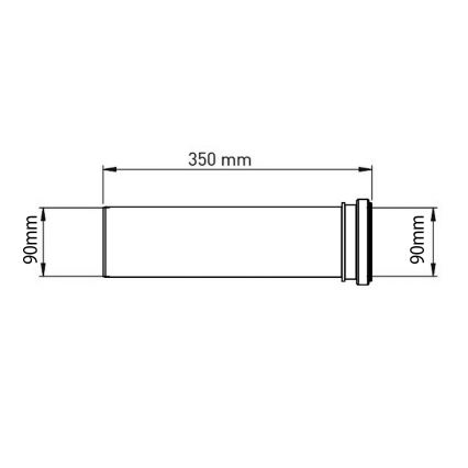 Bruckner - Pagarinājums pie sienas stiprināmam tualetes podam 35 cm melna