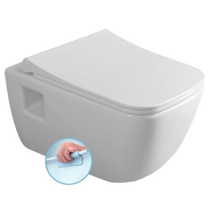 Bruckner - Pie sienas stiprināms tualetes pods Rimless WALTER keramika/balta