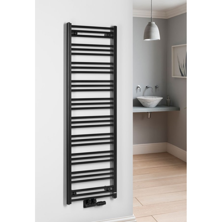 Bruckner - Vannas istabas radiators ALBRECHT, 157 x 50 cm, ar matētu melnu apdari