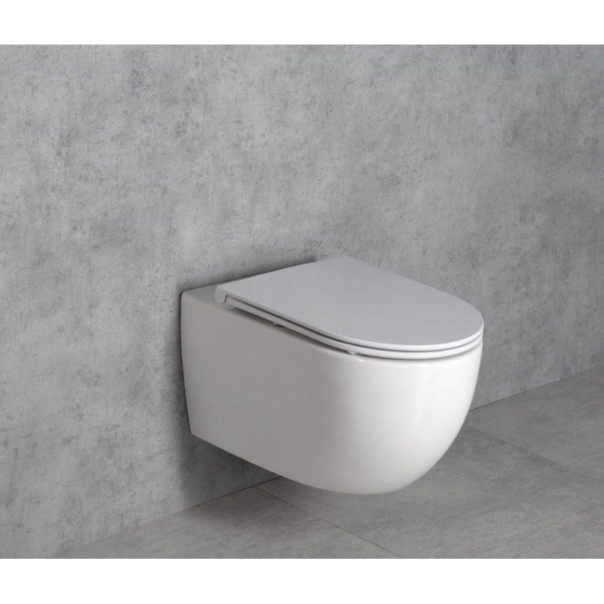 Bruckner - Vortex Rimless piekarams WC FULDA keramika/balts
