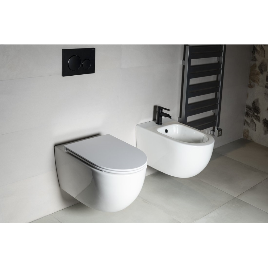 Bruckner - Vortex Rimless piekarams WC FULDA keramika/balts