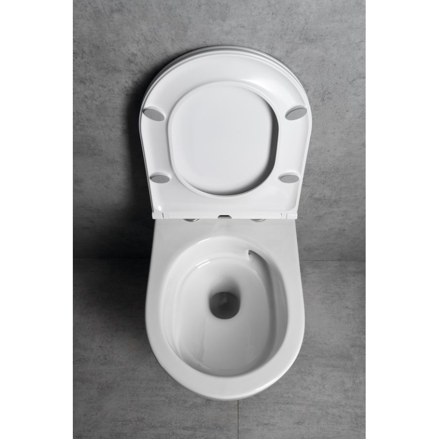 Bruckner - Vortex Rimless piekarams WC FULDA keramika/balts