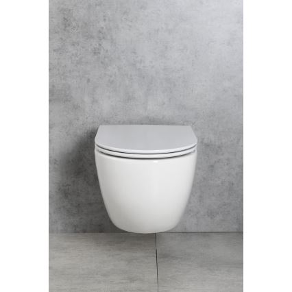 Bruckner - Vortex Rimless piekarams WC FULDA keramika/balts