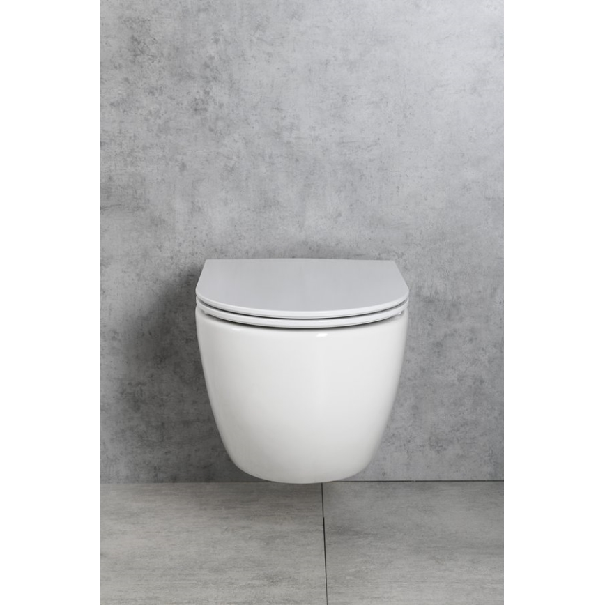 Bruckner - Vortex Rimless piekarams WC FULDA keramika/balts