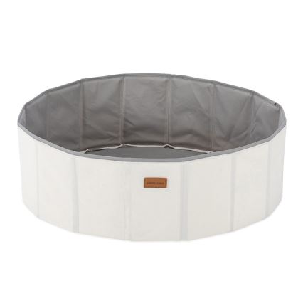Bumbiņu baiseins bērniem d. 80 cm balta/pelēka