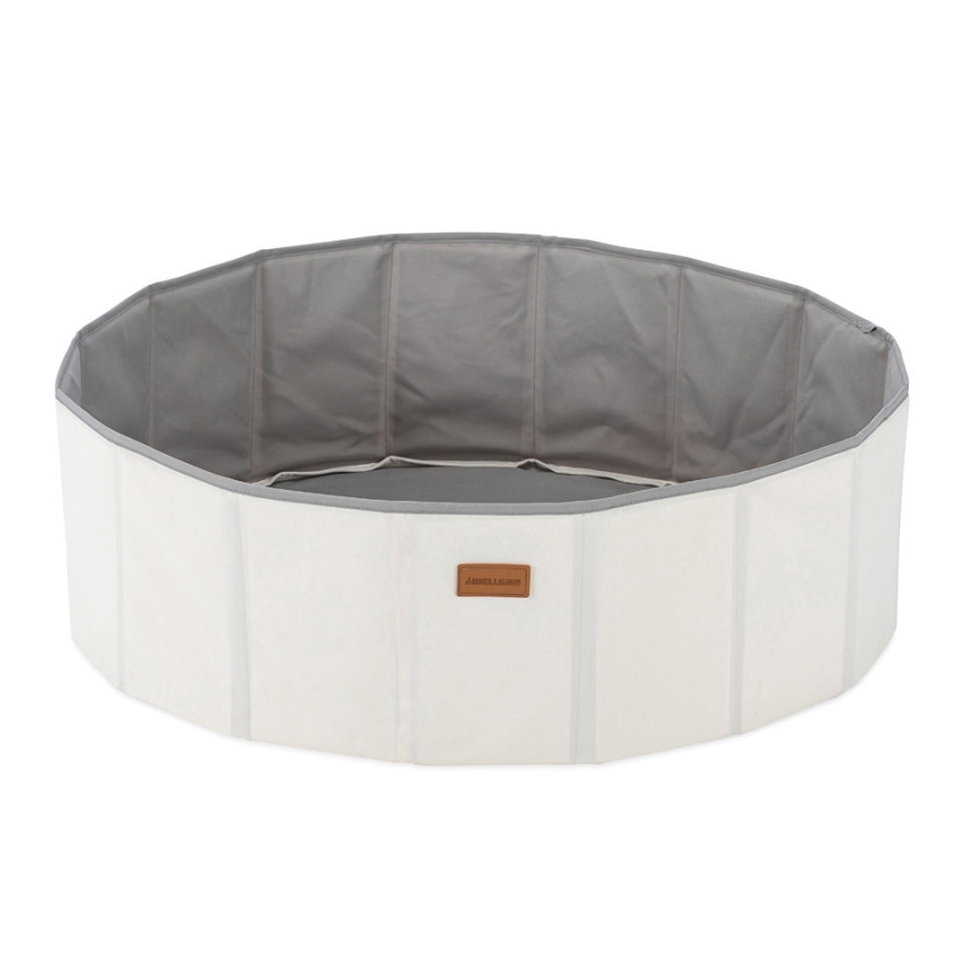 Bumbiņu baiseins bērniem d. 80 cm balta/pelēka