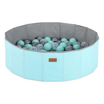 Bumbiņu baiseins bērniem d. 80 cm zila/pelēka