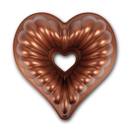 Bundt kūkas forma KITCHISIMO sirds/vara krāsā