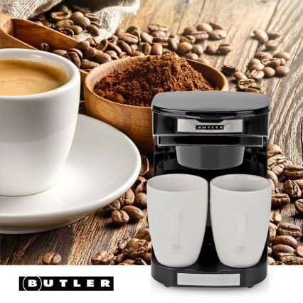 Butler - divu tasīšu kafijas automāts 450W/230V melns