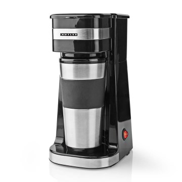 Butler - Kafijas automāts vienai krūzei 0,4 l ar ceļojuma krūzi 750W/230V nerūsējošais tērauds/melns