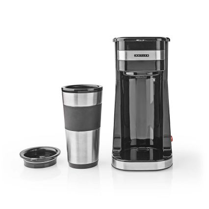 Butler - Kafijas automāts vienai krūzei 0,4 l ar ceļojuma krūzi 750W/230V nerūsējošais tērauds/melns