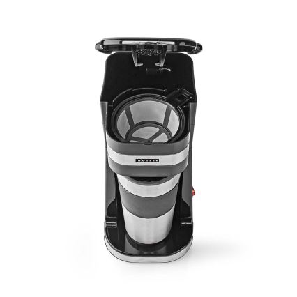 Butler - Kafijas automāts vienai krūzei 0,4 l ar ceļojuma krūzi 750W/230V nerūsējošais tērauds/melns