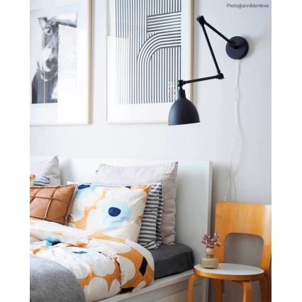 ByRydens - Aptumšojama sienas lampa BAZĀRS 1xE27/5W/230V melna