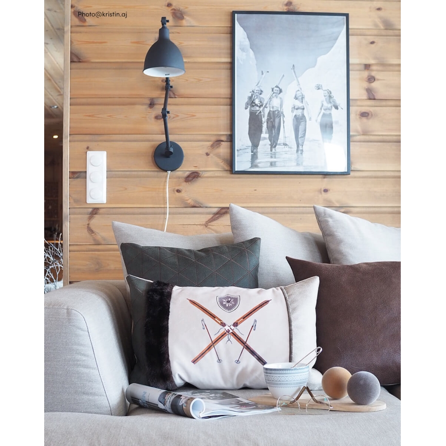 ByRydens - Aptumšojama sienas lampa BAZĀRS 1xE27/5W/230V melna