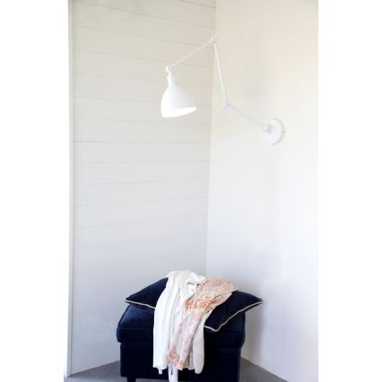 ByRydens - Aptumšojama sienas lampa BAZĀRS 1xE27/5W/230V balta