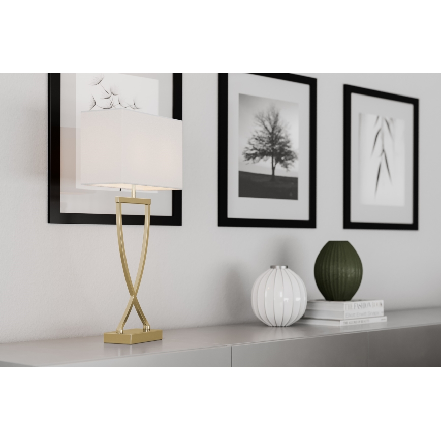 ByRydens - Galda lampa OMEGA 1xE27/5W/230V balta/zelta