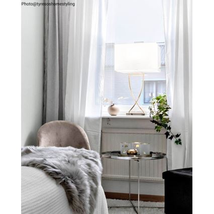 ByRydens - Galda lampa OMEGA 1xE27/5W/230V balta/misiņš