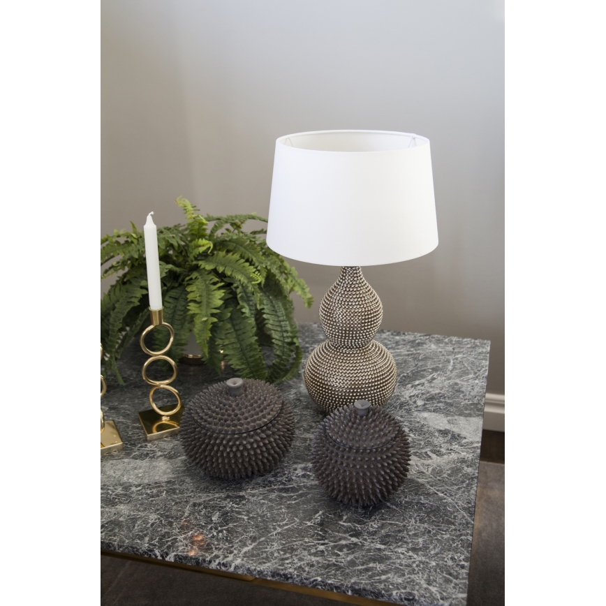 ByRydens - Galda lampa LOFTY 1xE27/5W/230V balta/sudraba